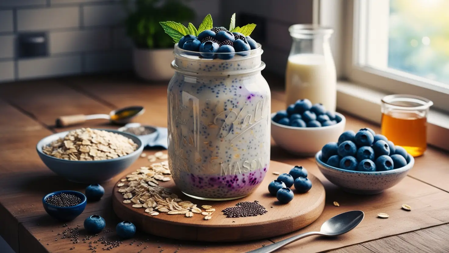 overnight oats blueberry